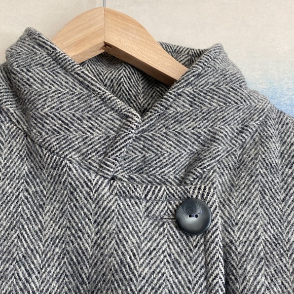 Stephanie Mathews Size 14 Black and White Woman's Pea Coat - Picture 2 of 12